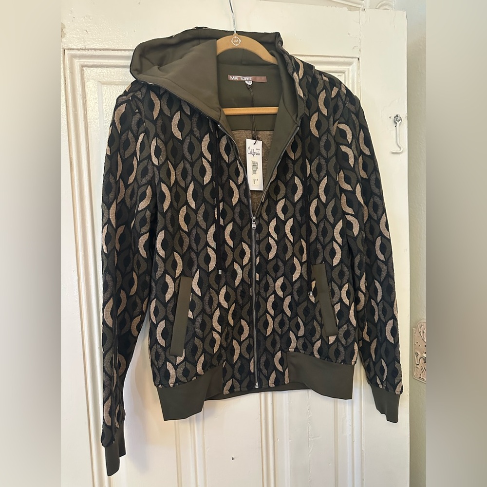 Mr Turk Patterned Zip-Up Hoodie size XS nwt